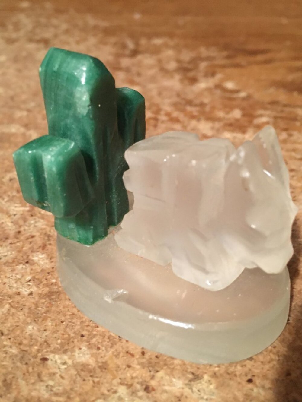 LOT OF 4 ONYX ALABASTER FIGURES RABBIT SEAL DONKEY AND CACTUS - Picture 8 of 10